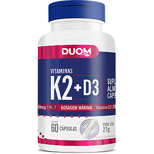 VitaminaS K2 + D3 60 cáps - DUOM